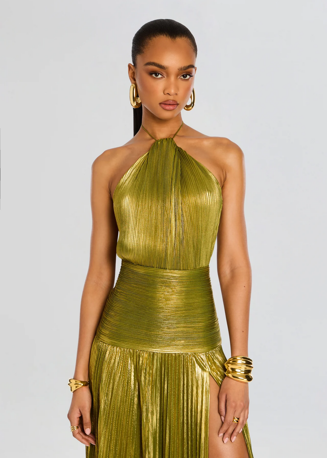 Women's Ruched Waist Maxi Dress