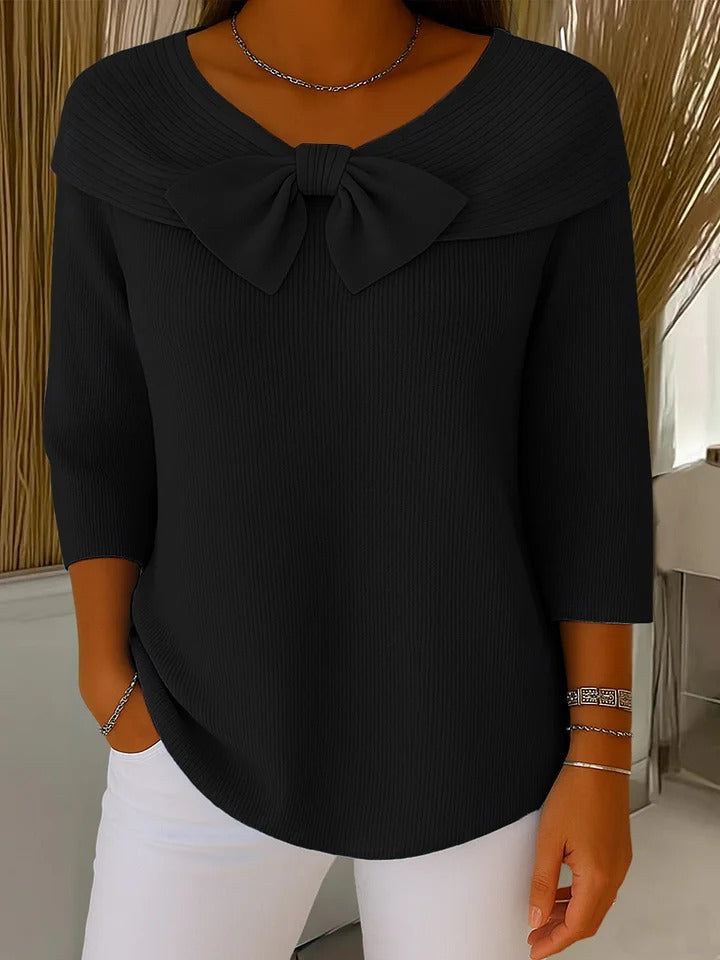 Women's Bow Collar Knit Sweater