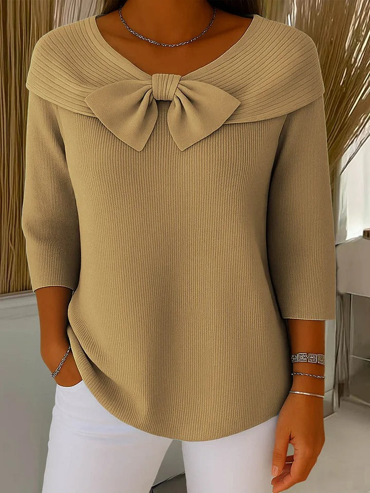 Women's Bow Collar Knit Sweater