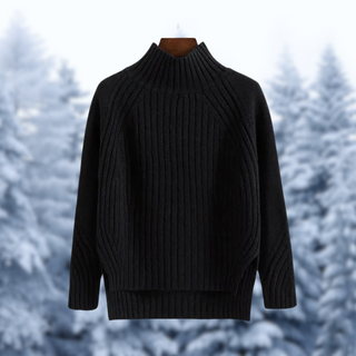 Women's Ribbed Mock Neck Raglan Sweater