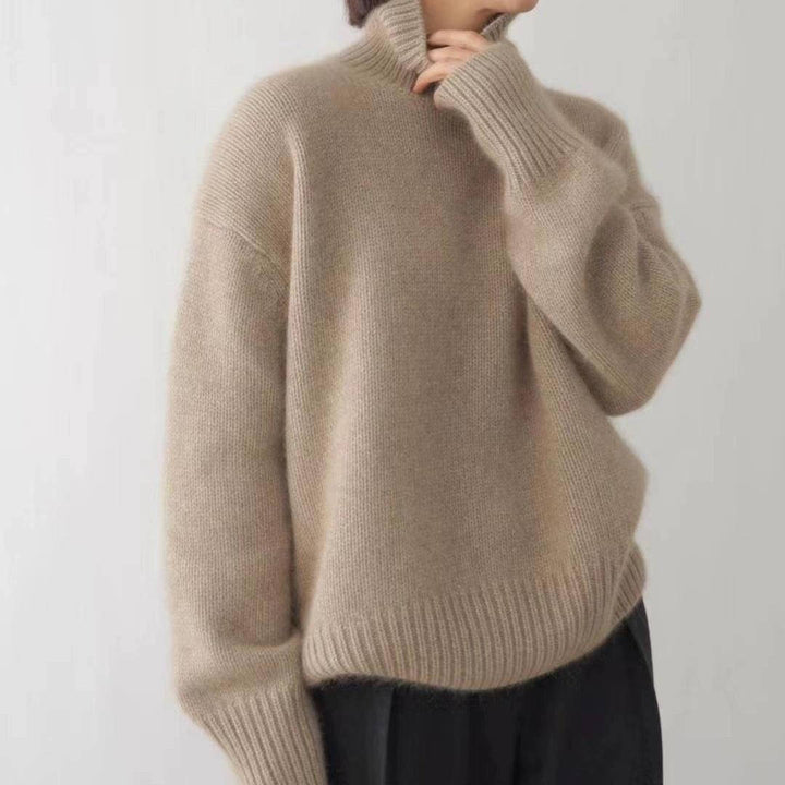 Women's Ribbed Oversized Turtleneck Sweater