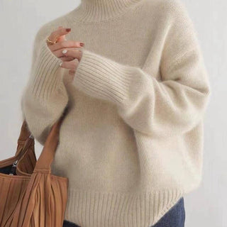 Women's Ribbed Oversized Turtleneck Sweater