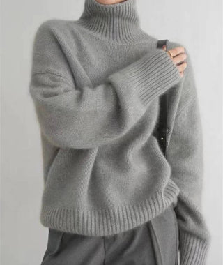 Women's Ribbed Oversized Turtleneck Sweater