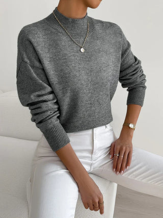Women's Ribbed Cuff Crew Neck Sweater
