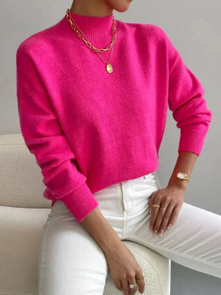 Women's Ribbed Cuff Crew Neck Sweater