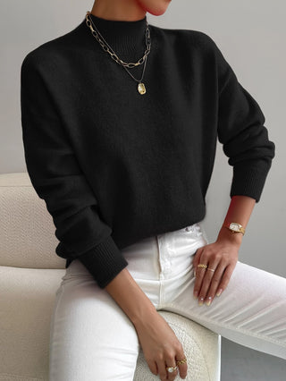 Women's Ribbed Cuff Crew Neck Sweater