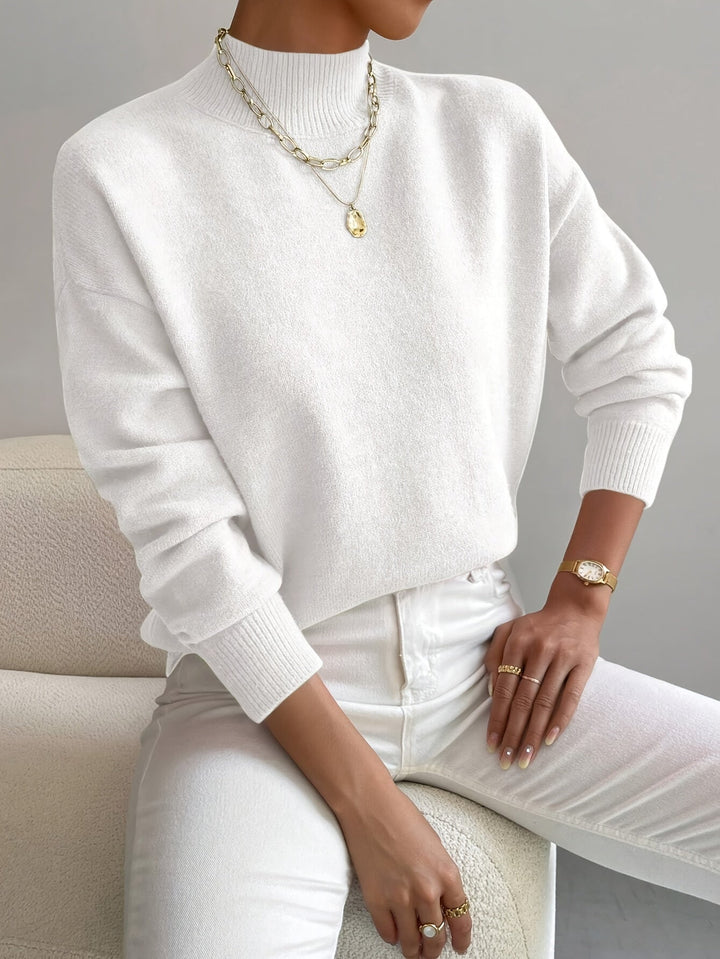 Women's Ribbed Cuff Crew Neck Sweater