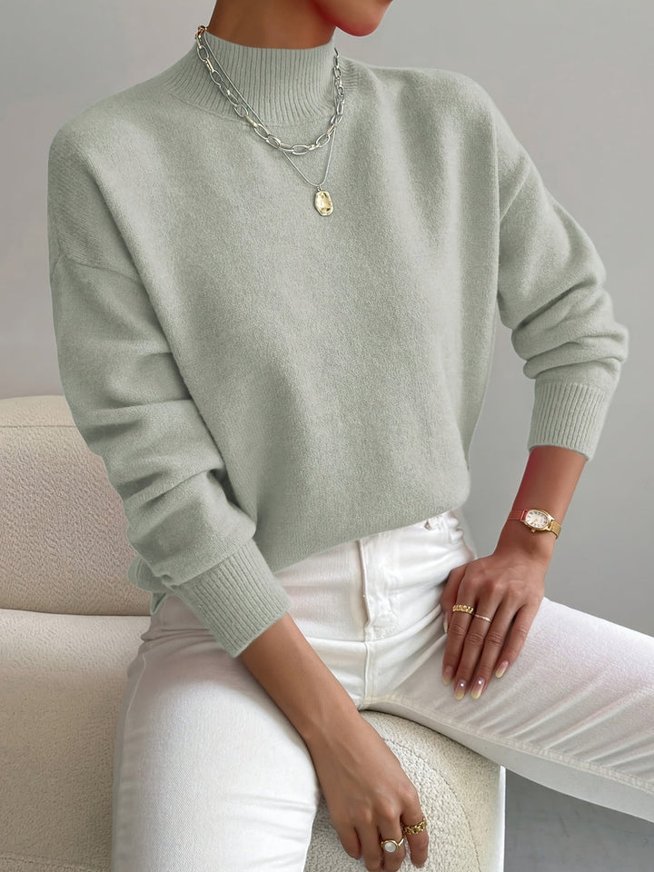 Women's Ribbed Cuff Crew Neck Sweater