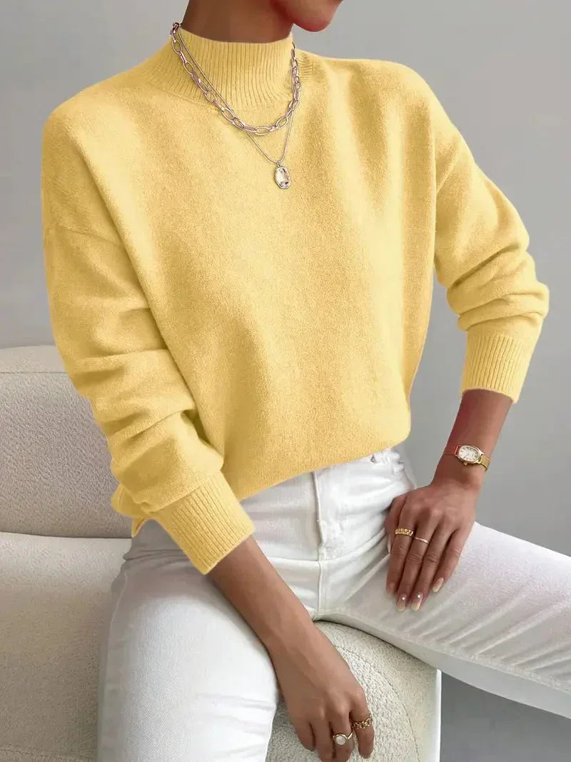 Women's Ribbed Cuff Crew Neck Sweater