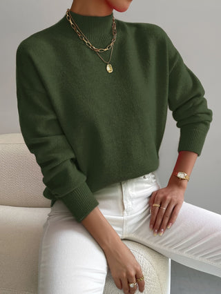 Women's Ribbed Cuff Crew Neck Sweater