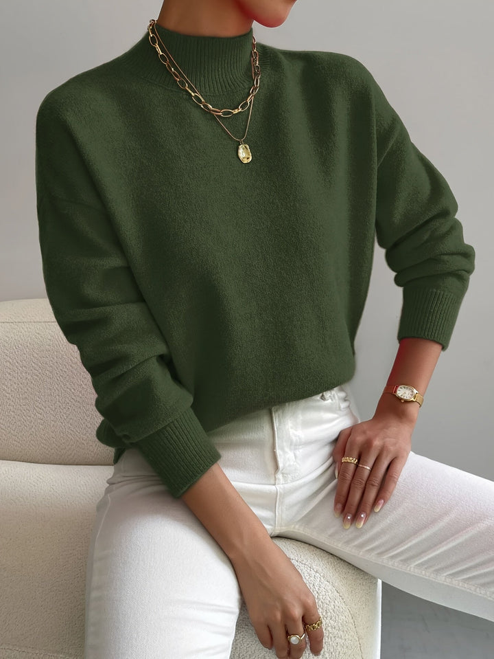 Women's Ribbed Cuff Crew Neck Sweater