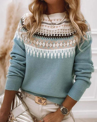Women's Fair Isle Knit Crew Sweater