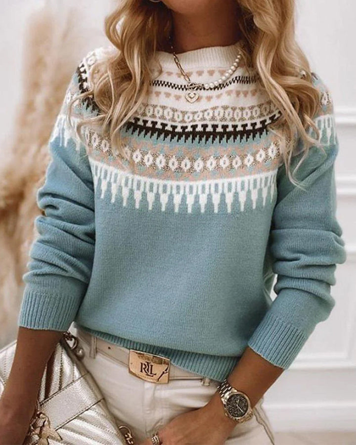 Women's Fair Isle Knit Crew Sweater