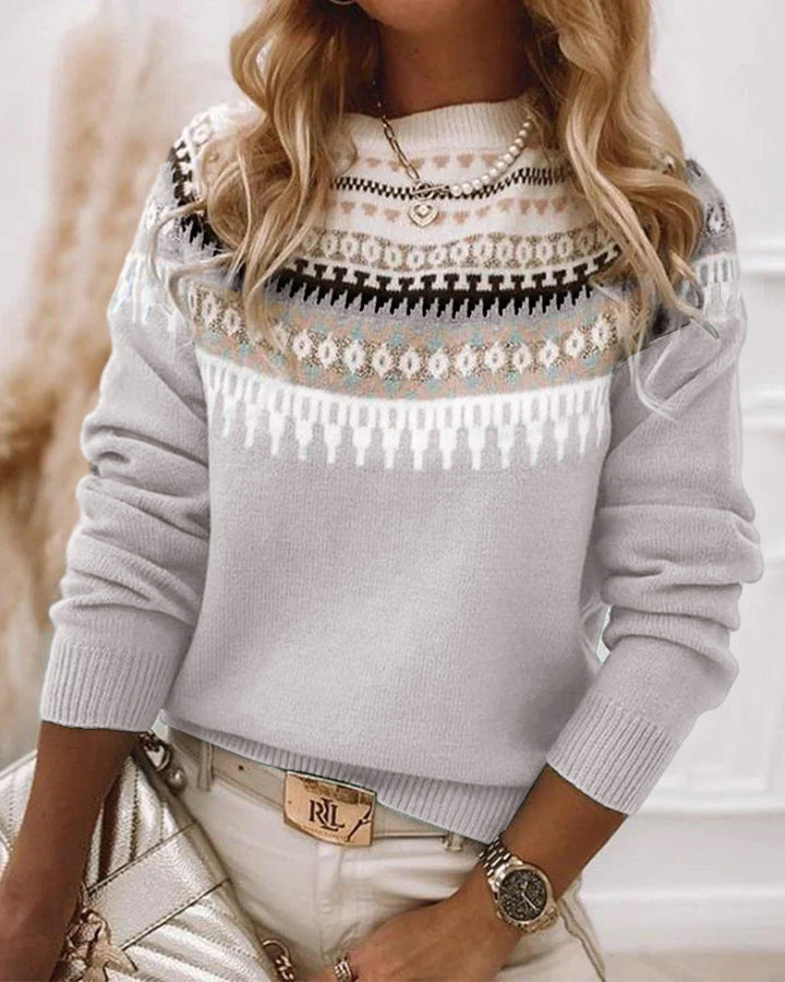 Women's Fair Isle Knit Crew Sweater