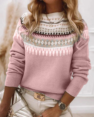 Women's Fair Isle Knit Crew Sweater