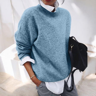 Women's Oversized Mock-Neck Pullover Sweater