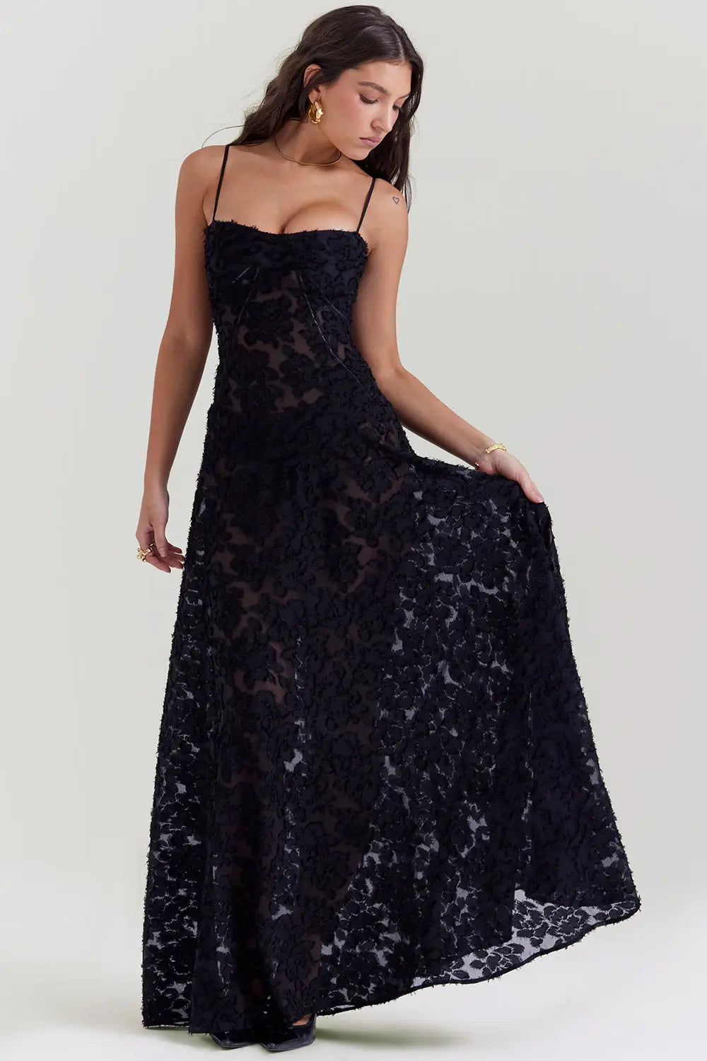 Women's Open Back Summer Maxi Dress