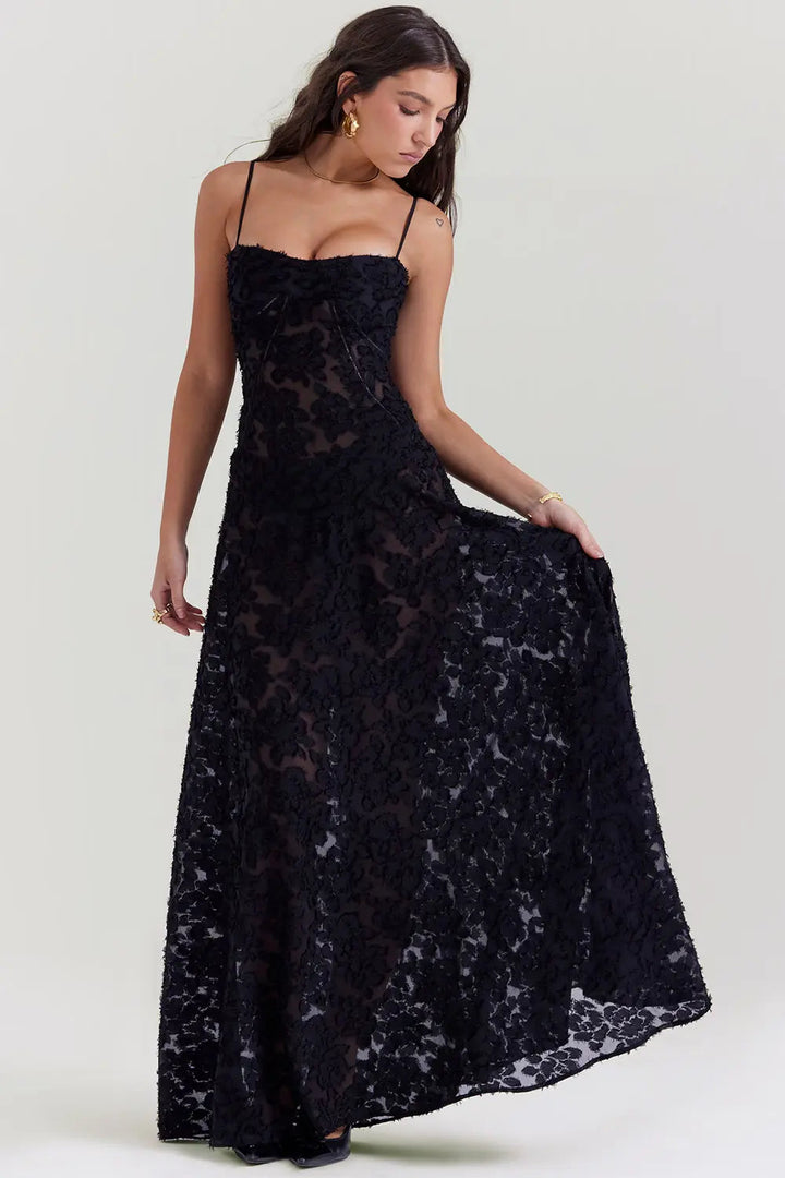 Women's Open Back Summer Maxi Dress