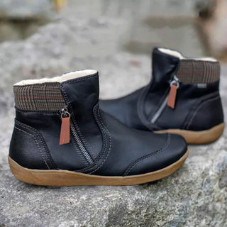 Eleanor | Waterproof Boots Ankle Leather Zipper  Women's