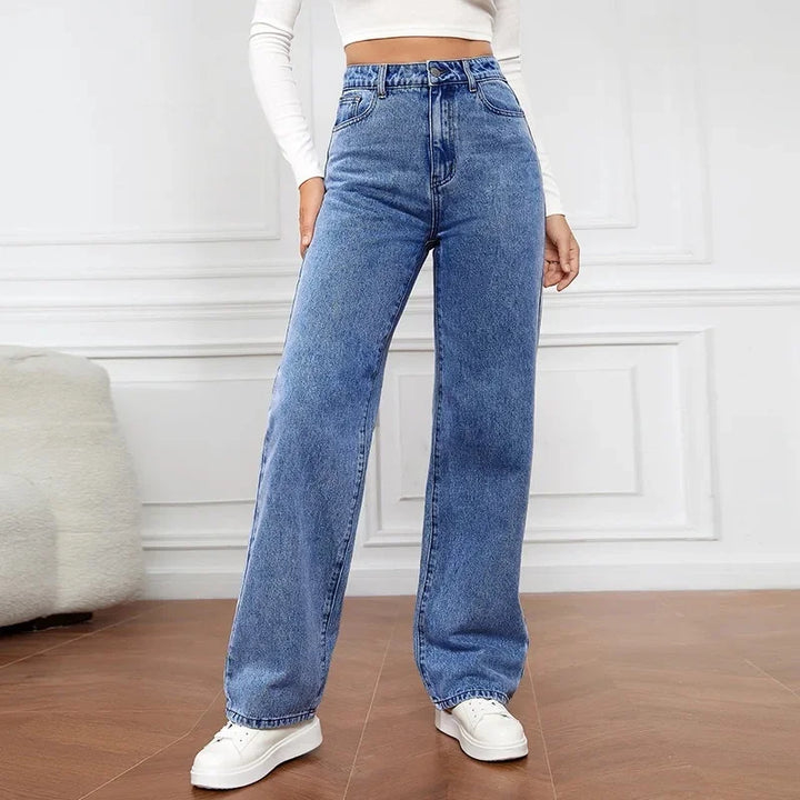 Women's High-Waist Wide-Leg Jeans