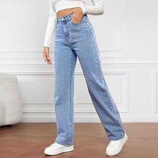 Women's High-Waist Wide-Leg Jeans
