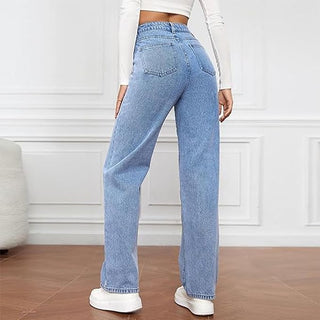 Women's High-Waist Wide-Leg Jeans