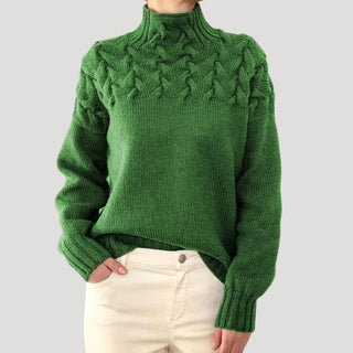 Women's Cable Knit Turtleneck Sweater