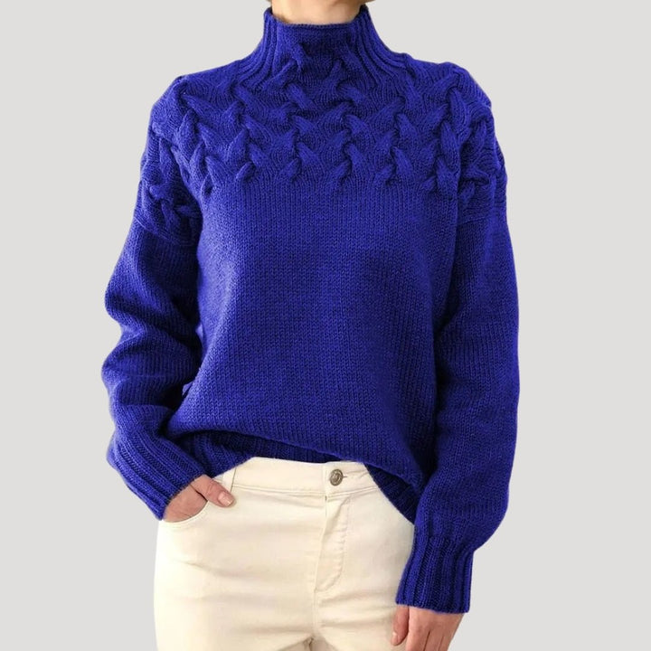 Women's Cable Knit Turtleneck Sweater