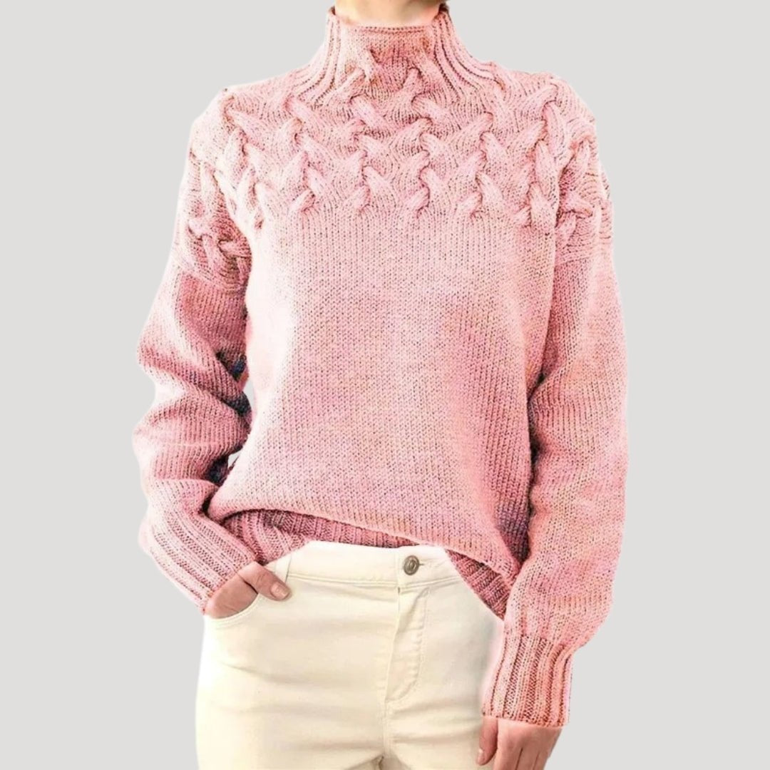 Women's Cable Knit Turtleneck Sweater