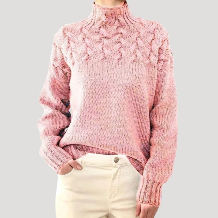 Women's Cable Knit Turtleneck Sweater