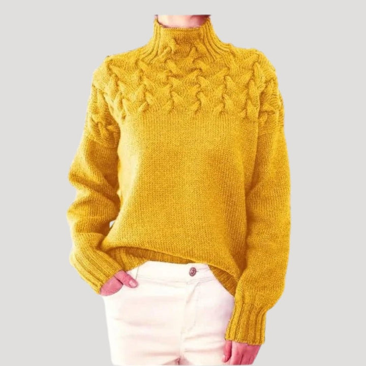 Women's Cable Knit Turtleneck Sweater