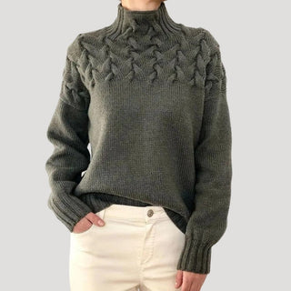 Women's Cable Knit Turtleneck Sweater
