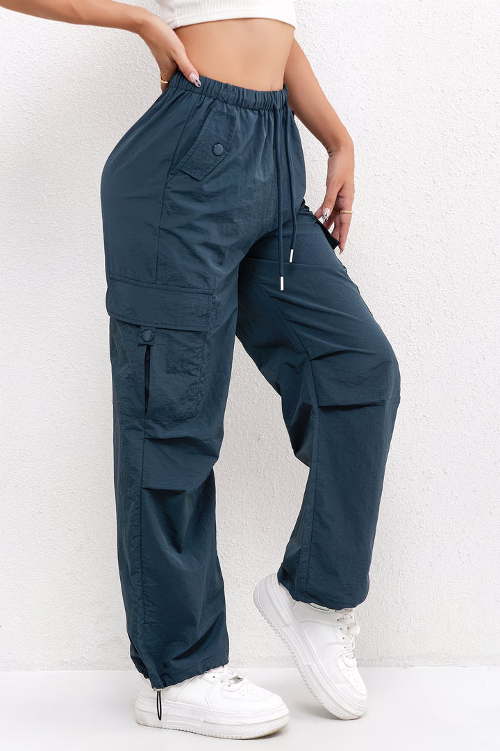 Women's Cargo Pocket Drawstring Pants