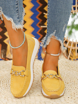 Emma | Women's Flat Loafers Slip-On Buckle Comfort Walking Shoes