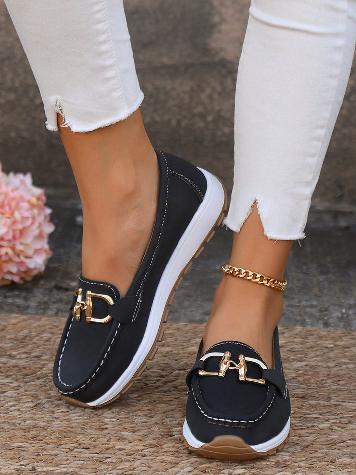Emma | Women's Flat Loafers Slip-On Buckle Comfort Walking Shoes