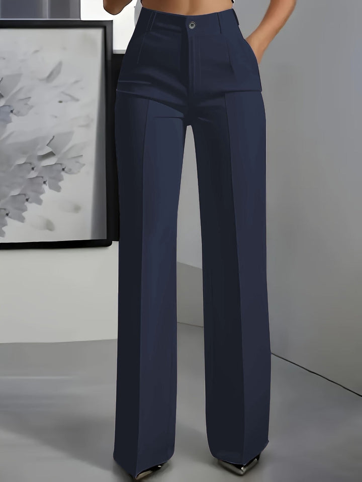 Women's High-Waist Wide-Leg Pleated Pants
