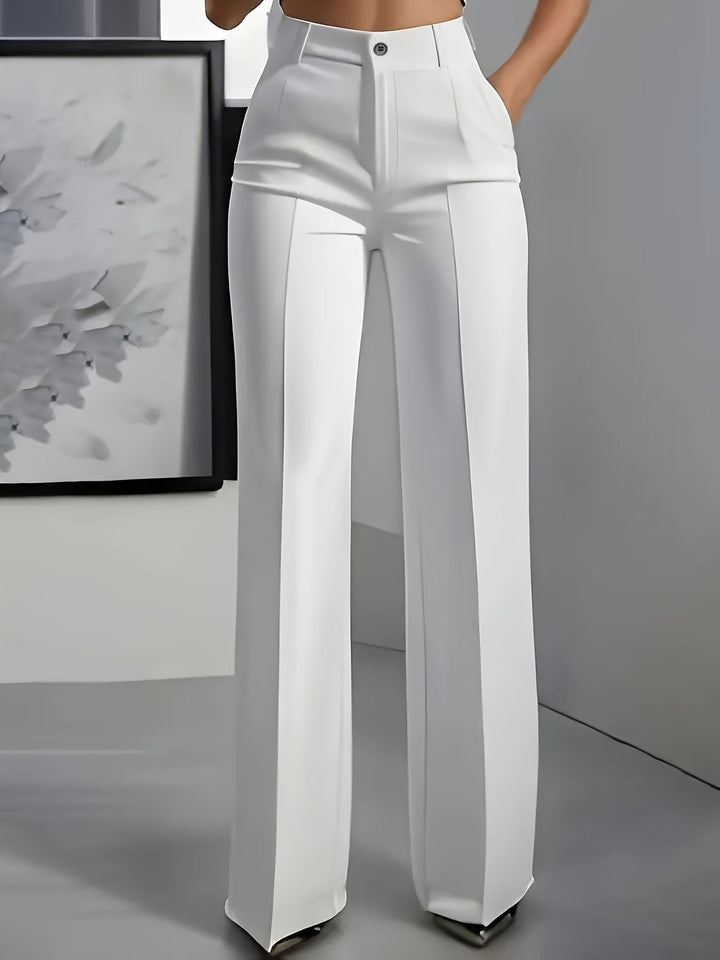 Women's High-Waist Wide-Leg Pleated Pants