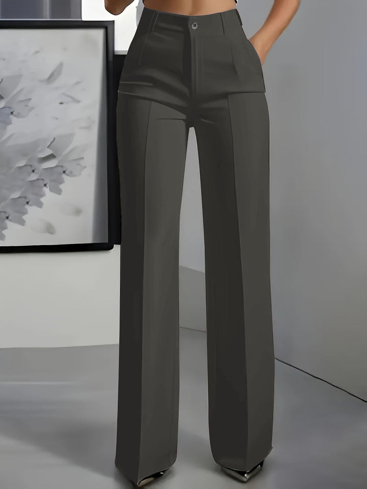 Women's High-Waist Wide-Leg Pleated Pants