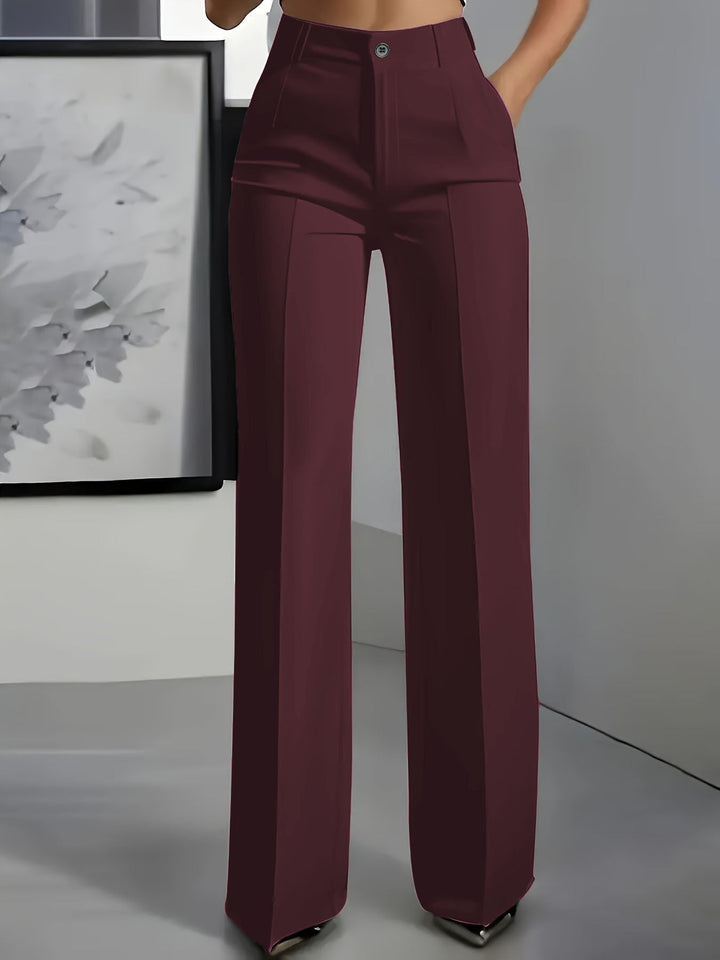 Women's High-Waist Wide-Leg Pleated Pants