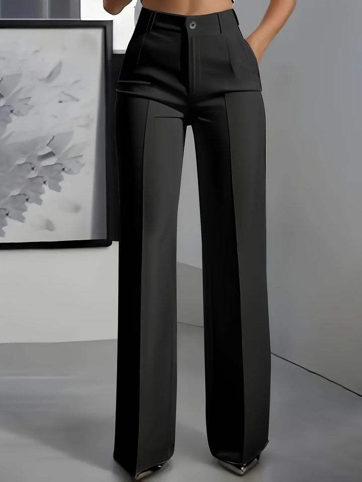 Women's High-Waist Wide-Leg Pleated Pants