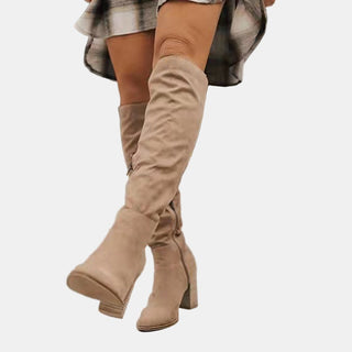 Aria | Women's Over-the-Knee Block-Heel Stretch Ankle Boots