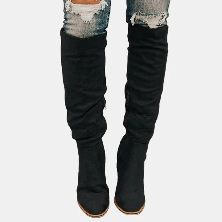 Aria | Women's Over-the-Knee Block-Heel Stretch Ankle Boots
