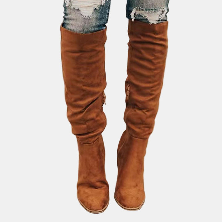 Aria | Women's Over-the-Knee Block-Heel Stretch Ankle Boots