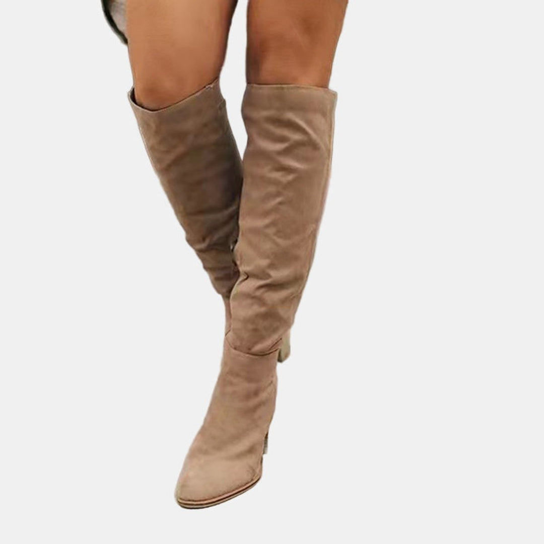 Aria | Women's Over-the-Knee Block-Heel Stretch Ankle Boots