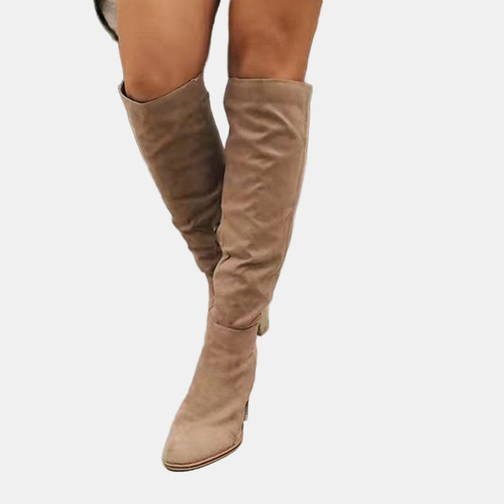 Aria | Women's Over-the-Knee Block-Heel Stretch Ankle Boots