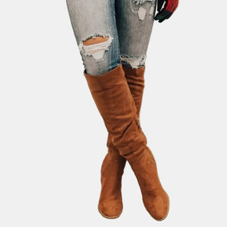 Aria | Women's Over-the-Knee Block-Heel Stretch Ankle Boots