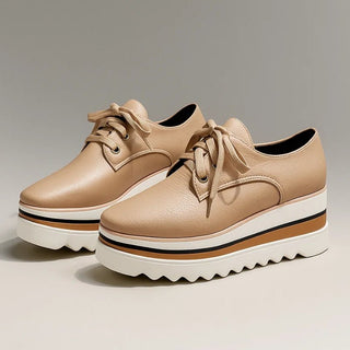 Grace | Women's Platform Oxford Shoes Lace Up Wedge Sneakers