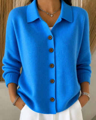 Women's Relaxed Collared Button Cardigan