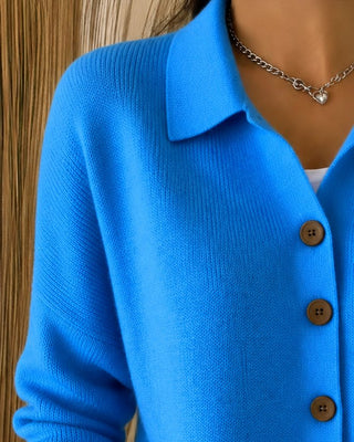 Women's Relaxed Collared Button Cardigan