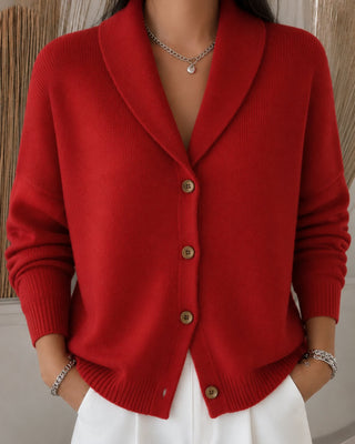 Women's Relaxed Collared Button Cardigan